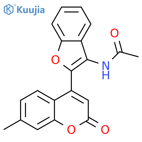 N-2-(7-methyl-2-oxo-2H-chromen-4-yl)-1-benzofuran-3-ylacetamide structure