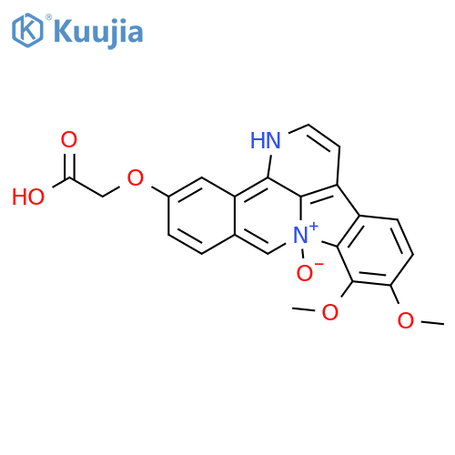 2-((6,7-dimethoxy-8-oxo-8H-benzo[c]indolo[3,2,1-ij][1,5]naphthyridin-12-yl)oxy)acetic acid structure