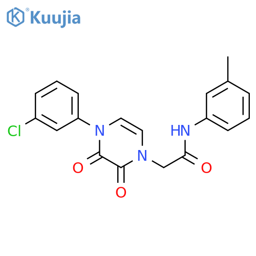 2-4-(3-chlorophenyl)-2,3-dioxo-1,2,3,4-tetrahydropyrazin-1-yl-N-(3-methylphenyl)acetamide structure