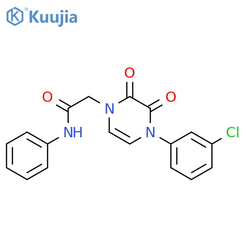 2-4-(3-chlorophenyl)-2,3-dioxo-1,2,3,4-tetrahydropyrazin-1-yl-N-phenylacetamide structure