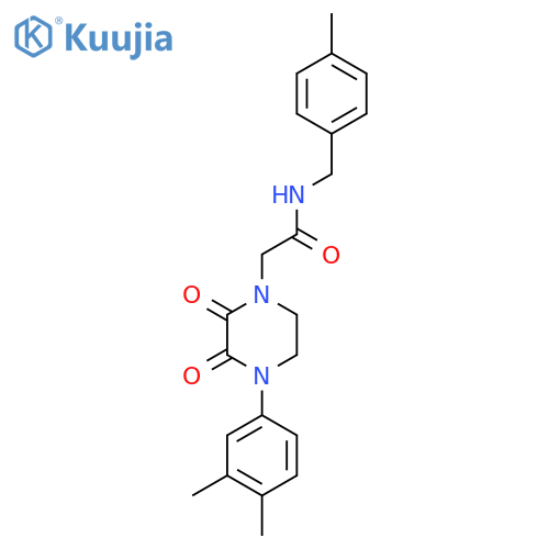 2-4-(3,4-dimethylphenyl)-2,3-dioxo-1,2,3,4-tetrahydropyrazin-1-yl-N-(4-methylphenyl)methylacetamide structure