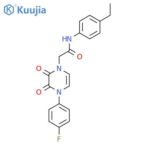 N-(4-ethylphenyl)-2-4-(4-fluorophenyl)-2,3-dioxo-1,2,3,4-tetrahydropyrazin-1-ylacetamide structure