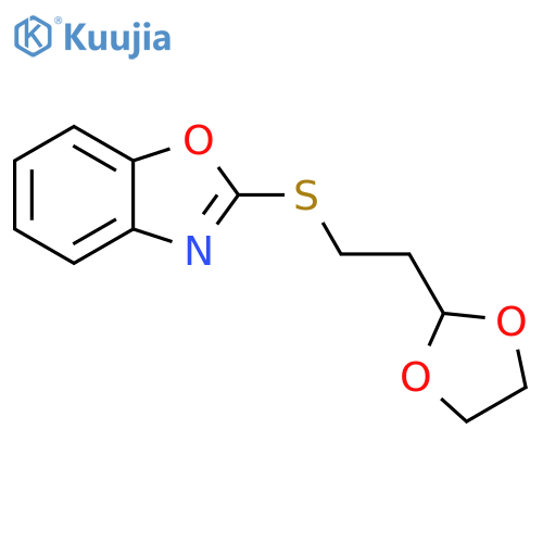 Benzoxazole, 2-[[2-(1,3-dioxolan-2-yl)ethyl]thio]- structure