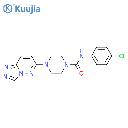 N-(4-chlorophenyl)-4-{1,2,4triazolo4,3-bpyridazin-6-yl}piperazine-1-carboxamide structure