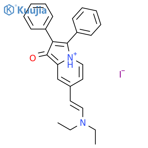 1H-Indolizinium, 7-[2-(diethylamino)ethenyl]-1-oxo-2,3-diphenyl-, iodide structure