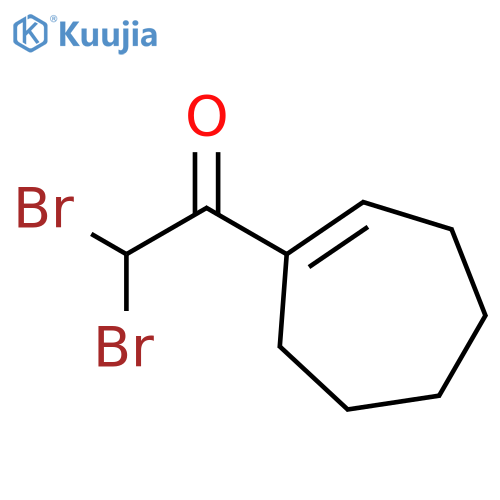 Ethanone, 2,2-dibromo-1-(1-cyclohepten-1-yl)- structure