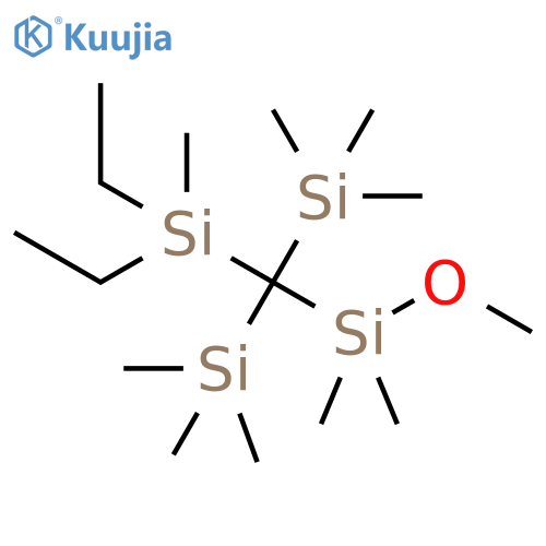 Silane, [(diethylmethylsilyl)(methoxydimethylsilyl)methylene]bis[trimethyl- structure