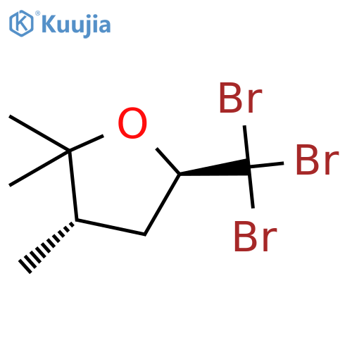 Furan, tetrahydro-2,2,3-trimethyl-5-(tribromomethyl)-, trans- structure