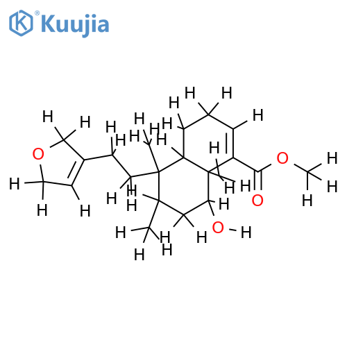 methyl 15,16-epoxy-6-alpha-hydroxycleroda-3,13-dien-18-oate structure