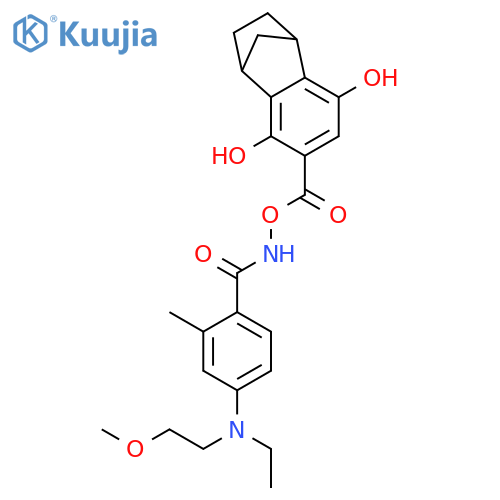 BENZAMIDE, 4-[ETHYL(2-METHOXYETHYL)AMINO]-2-METHYL-N-[[(1,2,3,4-TETRAHYDRO-5,8-DIHYDROXY-1,4-METHANONAPHTHALEN-6-YL)CARBONYL]OXY]- structure