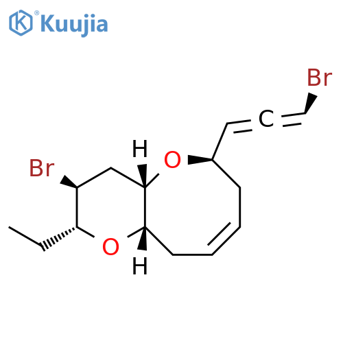 Pyrano[3,2-b]oxocin, 3-bromo-6-[(1R)-3-bromo-1,2-propadien-1-yl]-2-ethyl-2,3,4,4a,6,7,10,10a-octahydro-, (2R,3S,4aS,6R,10aS)- structure