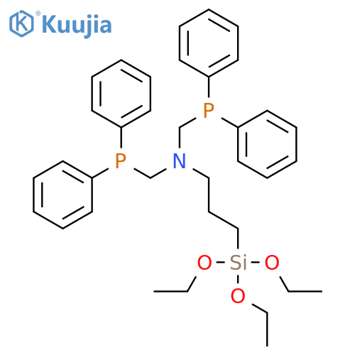 N,N-Bis[(diphenylphosphino)methyl]-3-(triethoxysilyl)propylamine structure