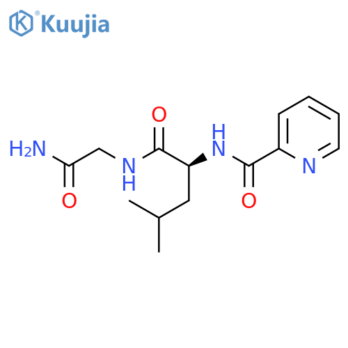 Glycinamide, N-(2-pyridinylcarbonyl)-L-leucyl- structure