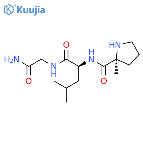 Glycinamide, 2-methyl-L-prolyl-L-leucyl- structure