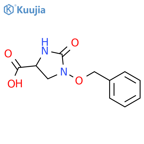 4-IMIDAZOLIDINECARBOXYLIC ACID, 2-OXO-1-(PHENYLMETHOXY)- structure