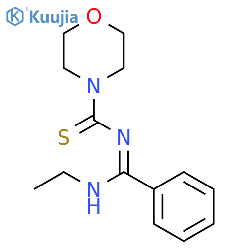 4-Morpholinecarbothioamide, N-[(ethylamino)phenylmethylene]- structure