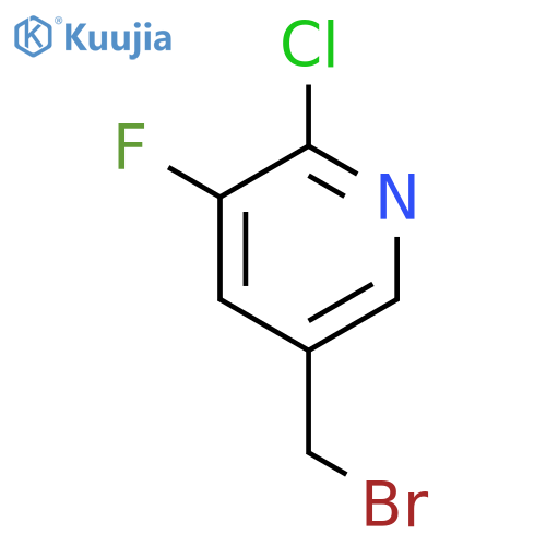 Pyridine, 5-(bromomethyl)-2-chloro-3-fluoro- structure