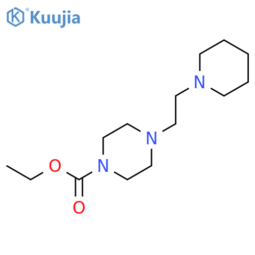 1-PIPERAZINECARBOXYLIC ACID, 4-[2-(1-PIPERIDINYL)ETHYL]-, ETHYL ESTER structure