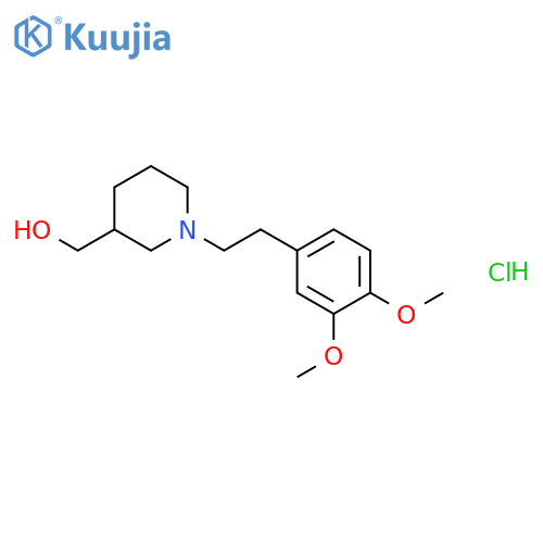 3-Piperidinemethanol, 1-[2-(3,4-dimethoxyphenyl)ethyl]-, hydrochloride structure