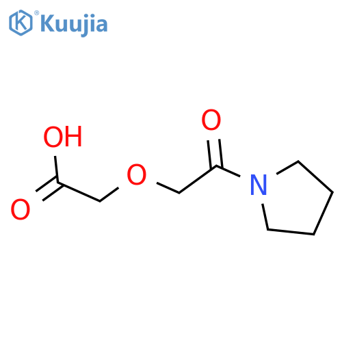 (2-oxo-2-pyrrolidin-1-ylethoxy)acetic acid structure