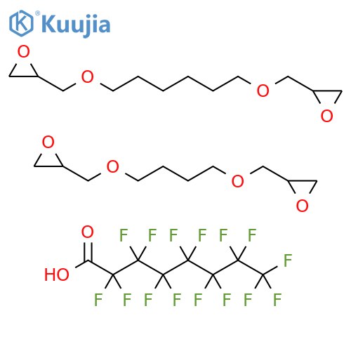 octanoic acid, pentadecafluoro-, mixed esters with 2,2'-[1,4-butanediylbis(oxymethylene)]bis[oxirane] and 2,2'-[1,6-hexanediylbis(oxymethylene)]bis[oxirane] structure