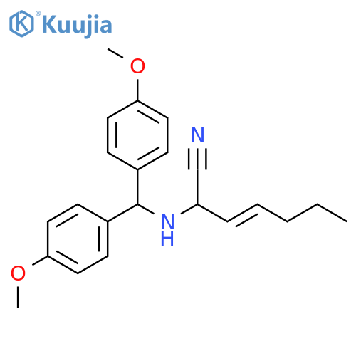 3-HEPTENENITRILE, 2-[[BIS(4-METHOXYPHENYL)METHYL]AMINO]-, (E)- structure