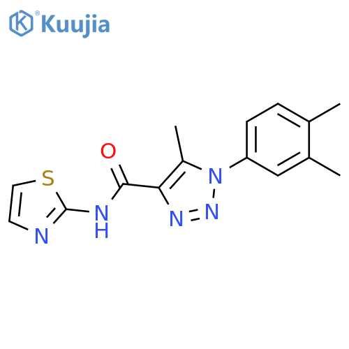 1-(3,4-dimethylphenyl)-5-methyl-N-(1,3-thiazol-2-yl)-1H-1,2,3-triazole-4-carboxamide structure
