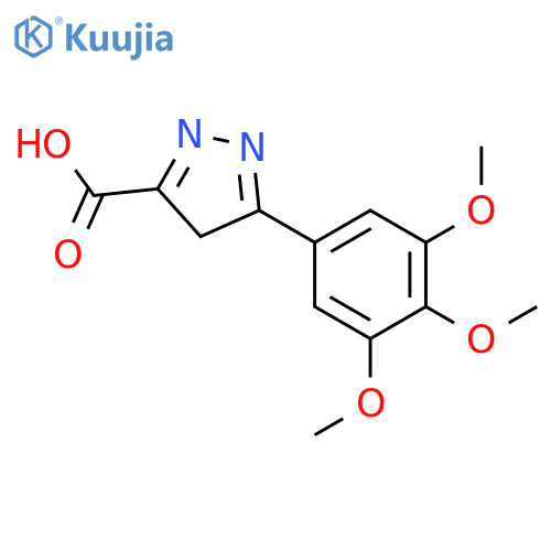 5-(3,4,5-trimethoxyphenyl)-1H-pyrazole-3-carboxylic acid structure