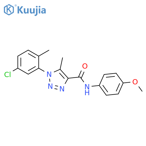 1-(5-chloro-2-methylphenyl)-N-(4-methoxyphenyl)-5-methyl-1H-1,2,3-triazole-4-carboxamide structure