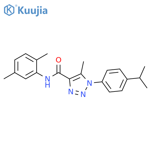 N-(2,5-dimethylphenyl)-5-methyl-1-4-(propan-2-yl)phenyl-1H-1,2,3-triazole-4-carboxamide structure
