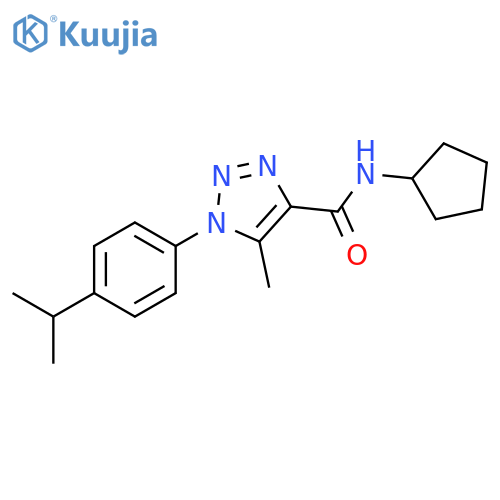 N-cyclopentyl-5-methyl-1-4-(propan-2-yl)phenyl-1H-1,2,3-triazole-4-carboxamide structure