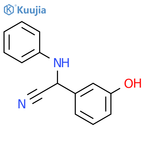 Benzeneacetonitrile,3-hydroxy-a-(phenylamino)- structure