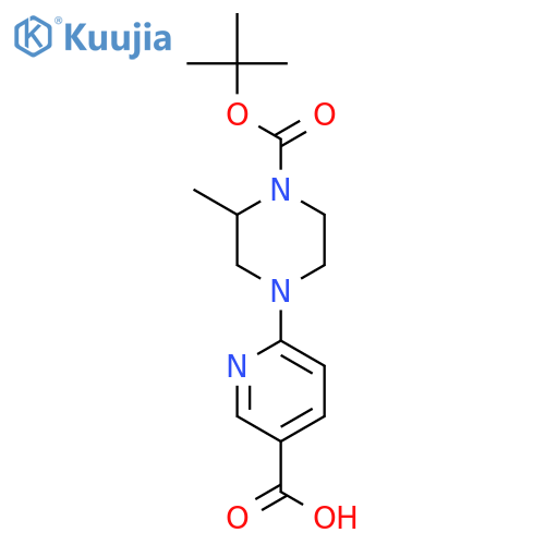 4-(5-Carboxypyridin-2-yl)-2-methylpiperazine-1-carboxylic acid tert-butyl ester structure