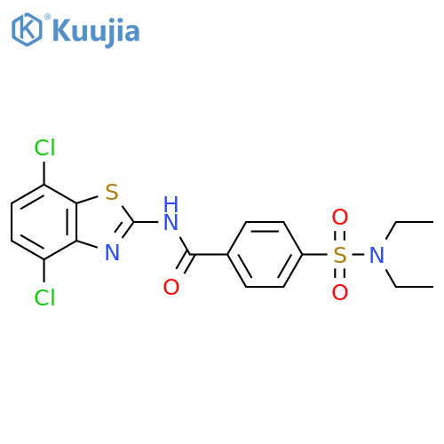N-(4,7-dichloro-1,3-benzothiazol-2-yl)-4-(diethylsulfamoyl)benzamide structure