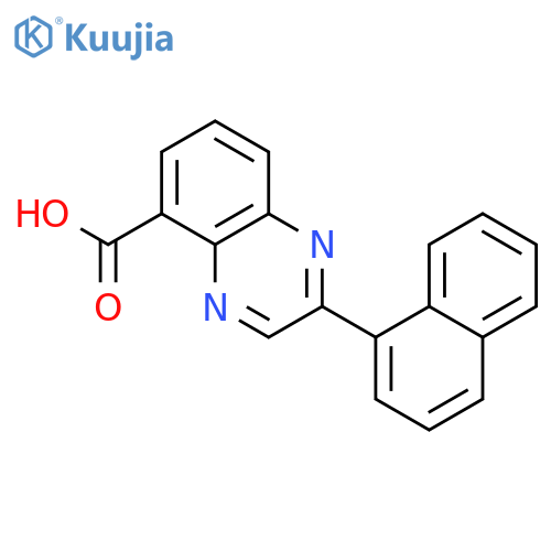 5-Quinoxalinecarboxylicacid, 2-(1-naphthalenyl)- structure