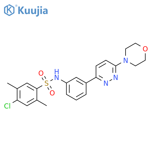4-chloro-2,5-dimethyl-N-{3-6-(morpholin-4-yl)pyridazin-3-ylphenyl}benzene-1-sulfonamide structure