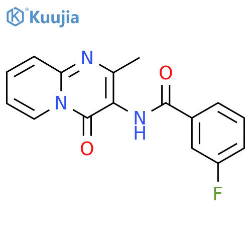3-fluoro-N-{2-methyl-4-oxo-4H-pyrido1,2-apyrimidin-3-yl}benzamide structure