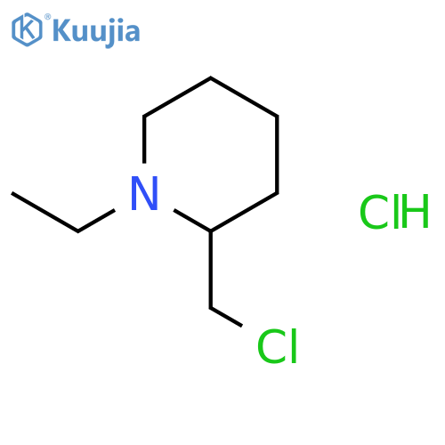 PIPERIDINE, 2-(CHLOROMETHYL)-1-ETHYL-, HYDROCHLORIDE structure