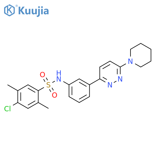 4-chloro-2,5-dimethyl-N-{3-6-(piperidin-1-yl)pyridazin-3-ylphenyl}benzene-1-sulfonamide structure