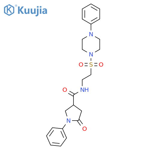 5-oxo-1-phenyl-N-{2-(4-phenylpiperazin-1-yl)sulfonylethyl}pyrrolidine-3-carboxamide structure