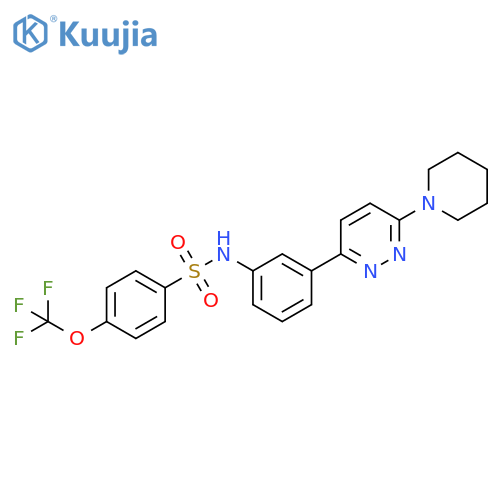 N-{3-6-(piperidin-1-yl)pyridazin-3-ylphenyl}-4-(trifluoromethoxy)benzene-1-sulfonamide structure
