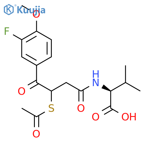 L-VALINE, N-[3-(ACETYLTHIO)-4-(3-FLUORO-4-METHOXYPHENYL)-1,4-DIOXOBUTYL]- structure