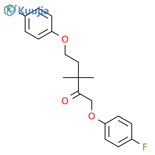 2-PENTANONE, 5-(4-CHLOROPHENOXY)-1-(4-FLUOROPHENOXY)-3,3-DIMETHYL- structure