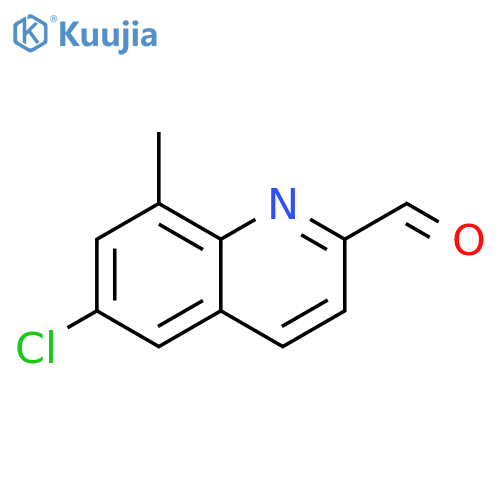 6-chloro-8-methylquinoline-2-carbaldehyde structure
