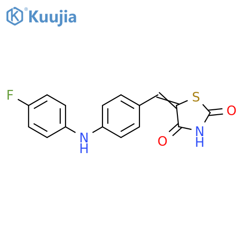 2,4-Thiazolidinedione, 5-[[4-[(4-fluorophenyl)amino]phenyl]methylene]- structure