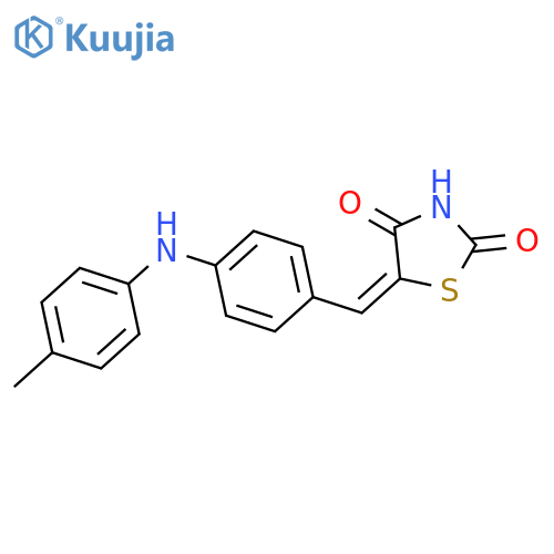 2,4-Thiazolidinedione, 5-[[4-[(4-methylphenyl)amino]phenyl]methylene]- structure