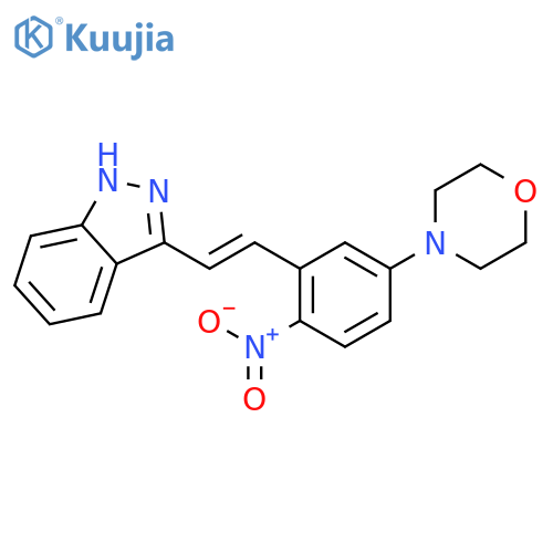 1H-Indazole, 3-[(1E)-2-[5-(4-morpholinyl)-2-nitrophenyl]ethenyl]- structure