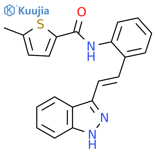2-Thiophenecarboxamide,N-[2-[(1E)-2-(1H-indazol-3-yl)ethenyl]phenyl]-5-methyl- structure