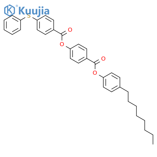 Benzoic acid, 4-(phenylthio)-, 4-[(4-octylphenoxy)carbonyl]phenyl ester structure