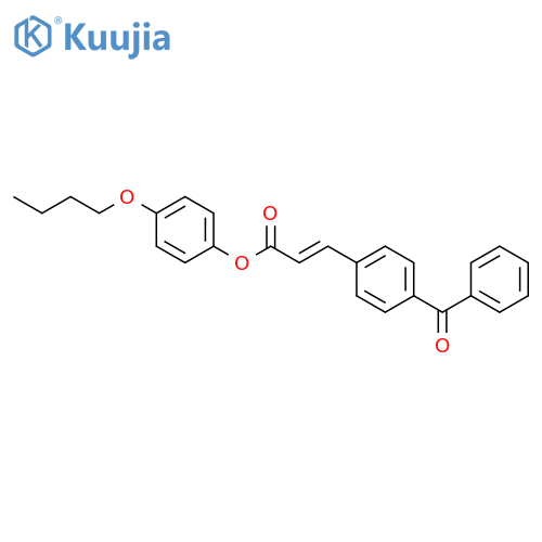 2-PROPENOIC ACID, 3-(4-BENZOYLPHENYL)-, 4-BUTOXYPHENYL ESTER structure